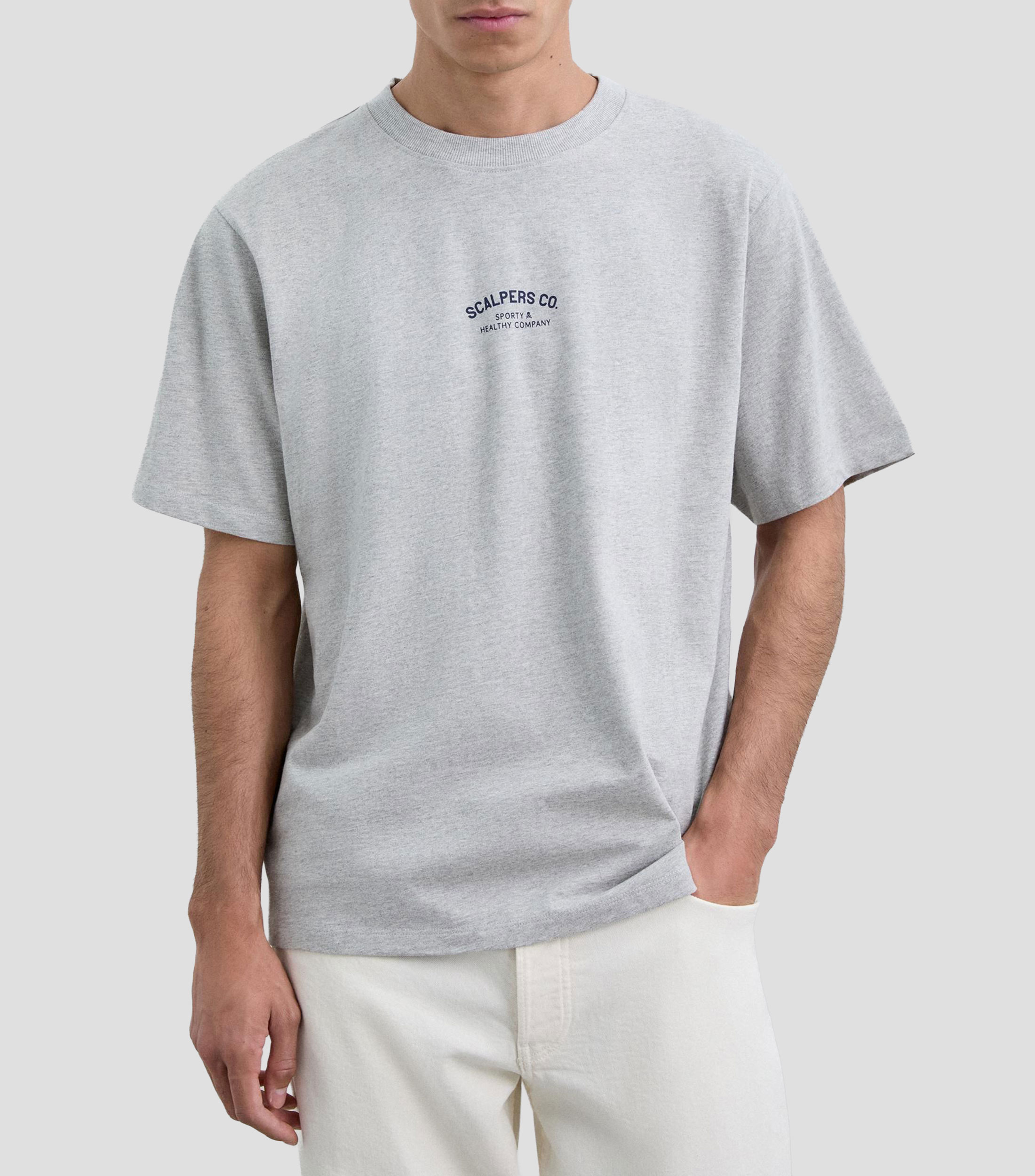 Playera cuello redondo manga corta lisa Hombre